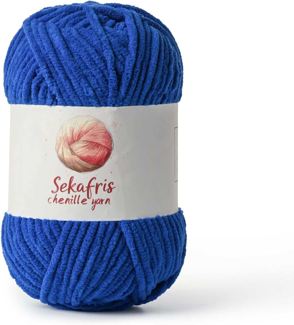 Chenille Yarn for Crocheting, Size 5 Bulky,Sapphire Blue