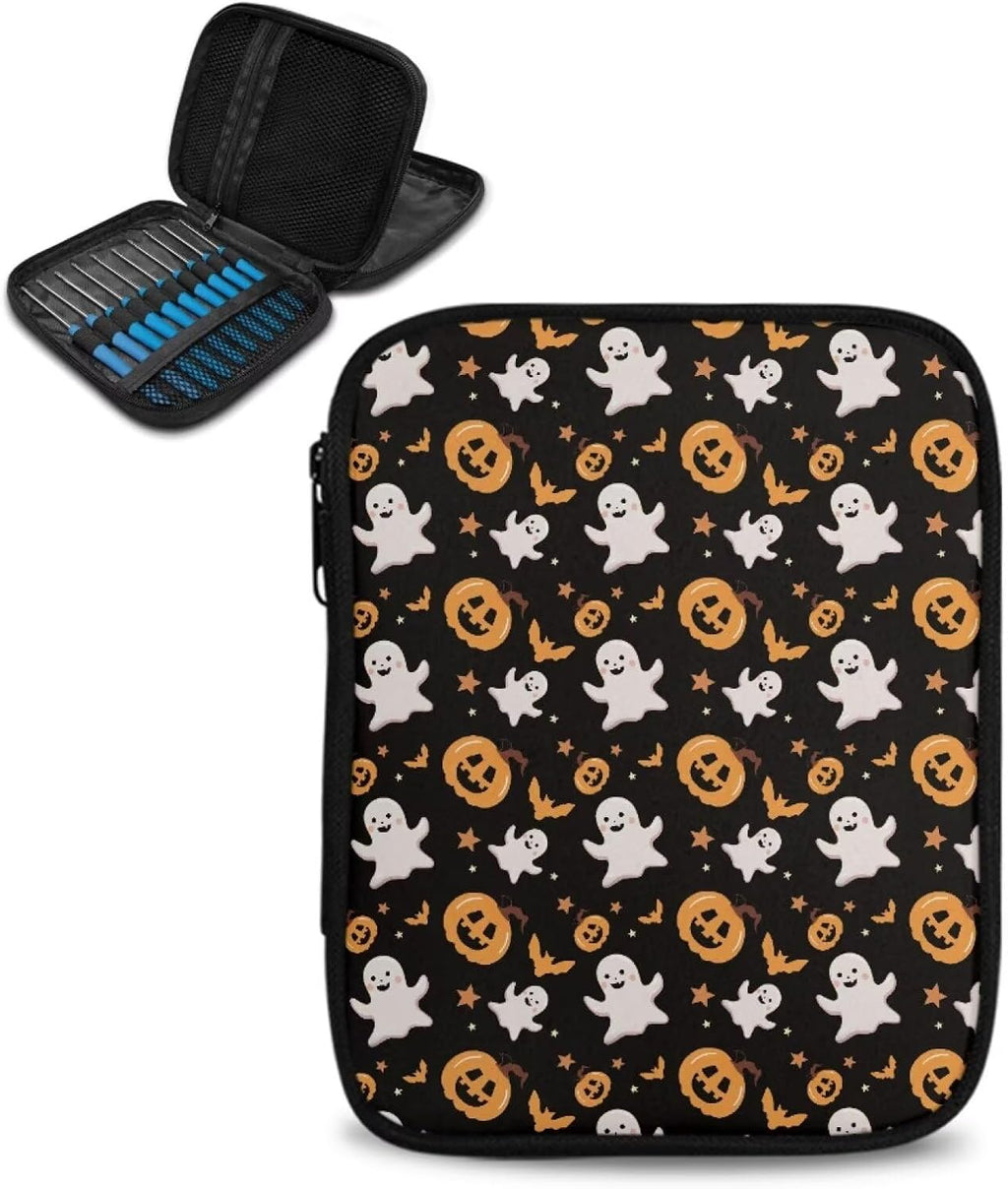 Vanideaoty Pumpkin Crochet Storage Organizer Ghost Crochet Hook Case