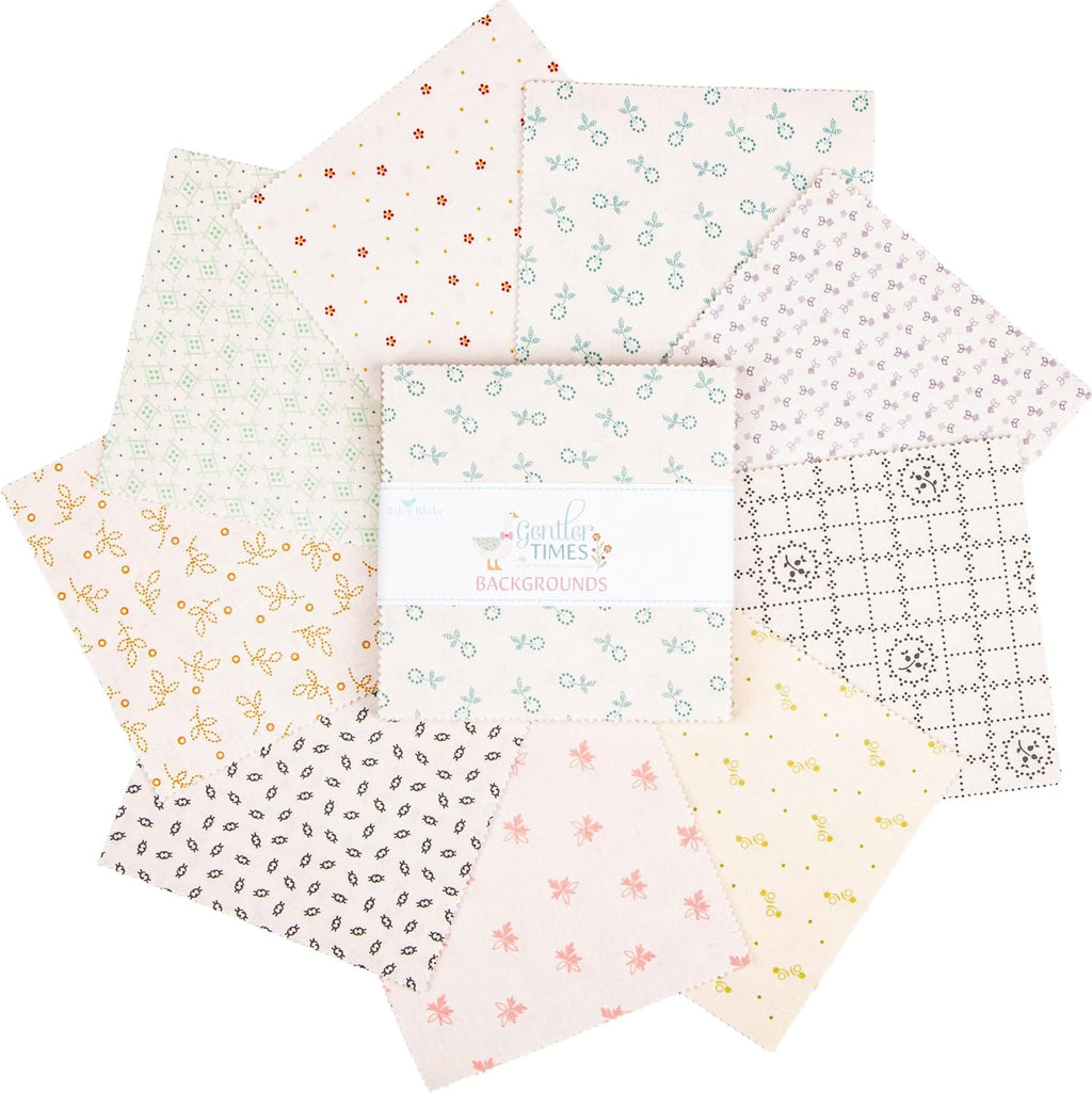Lori Holt Gentler Times Backgrounds 5" Stacker 42 5-inch Squares Charm