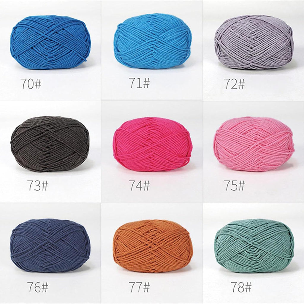 6Pcs Crochet Yarn, 50g / Roll Soft Crochet, 40 Autumn Yellow