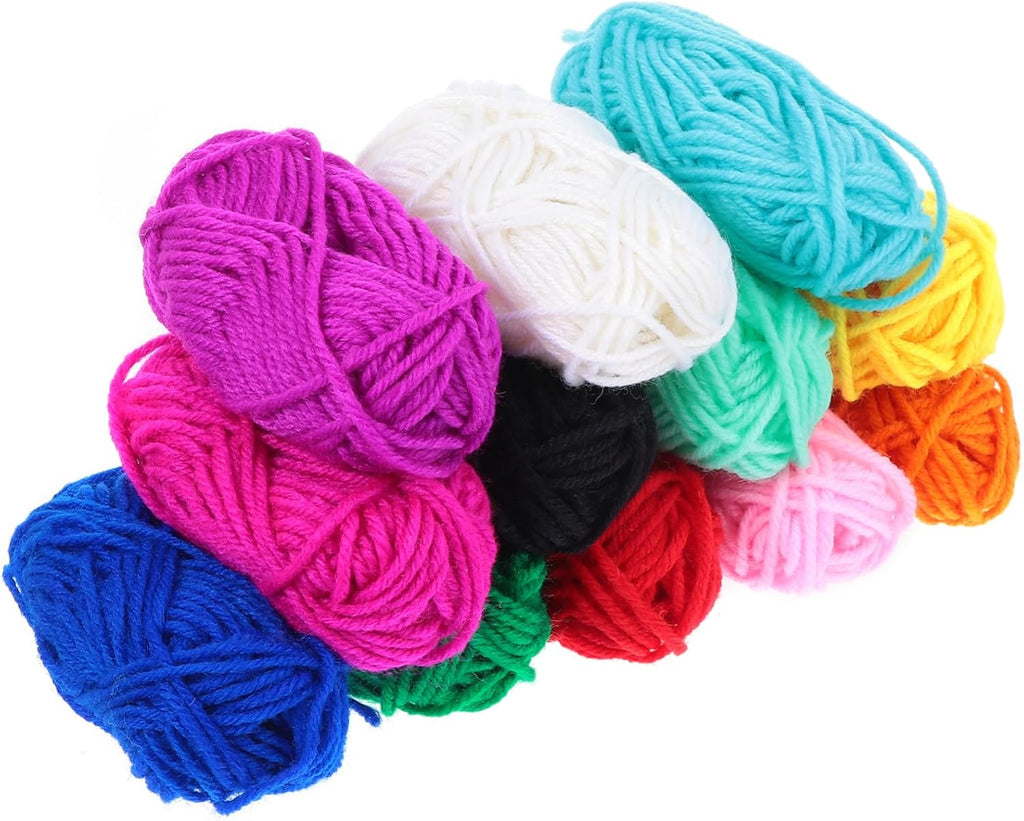 Acrylic Yarn 12 Rolls 10g 12 Colors Crochet Knitting Wool Xmas