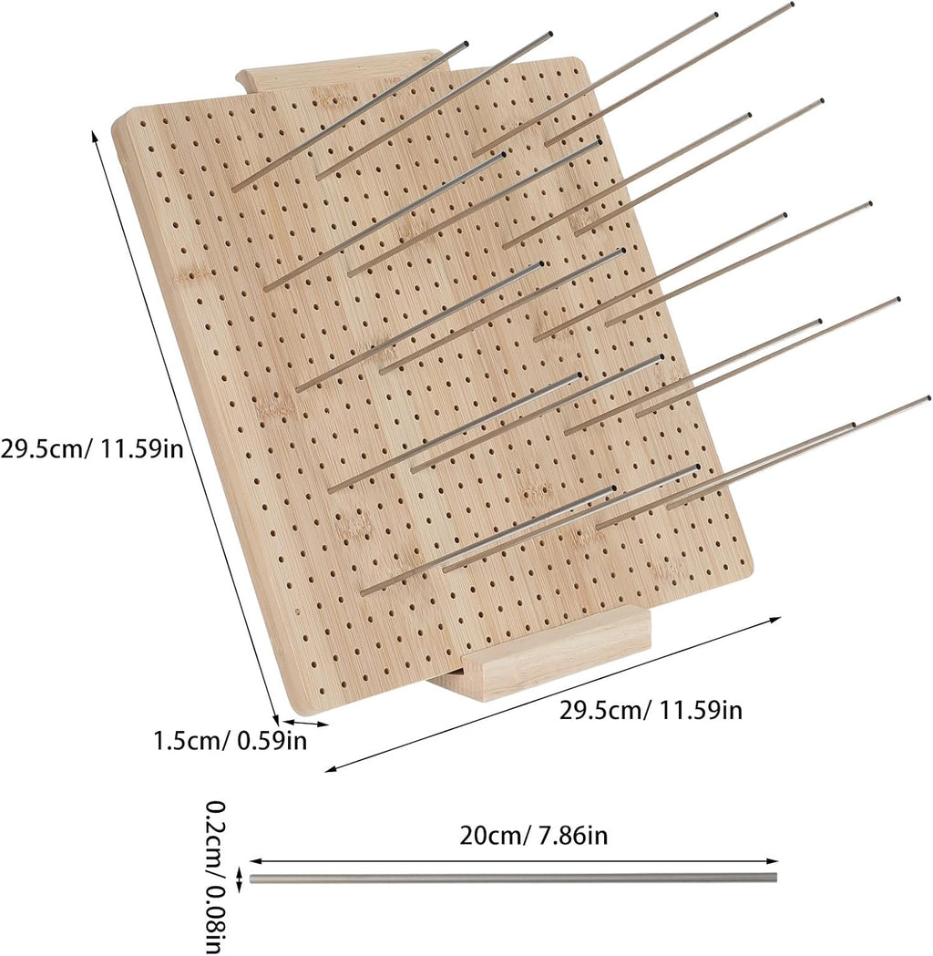 VINTORKY 1 Set Crochet Blocking Board with 20 Pins - Wooden Pinning