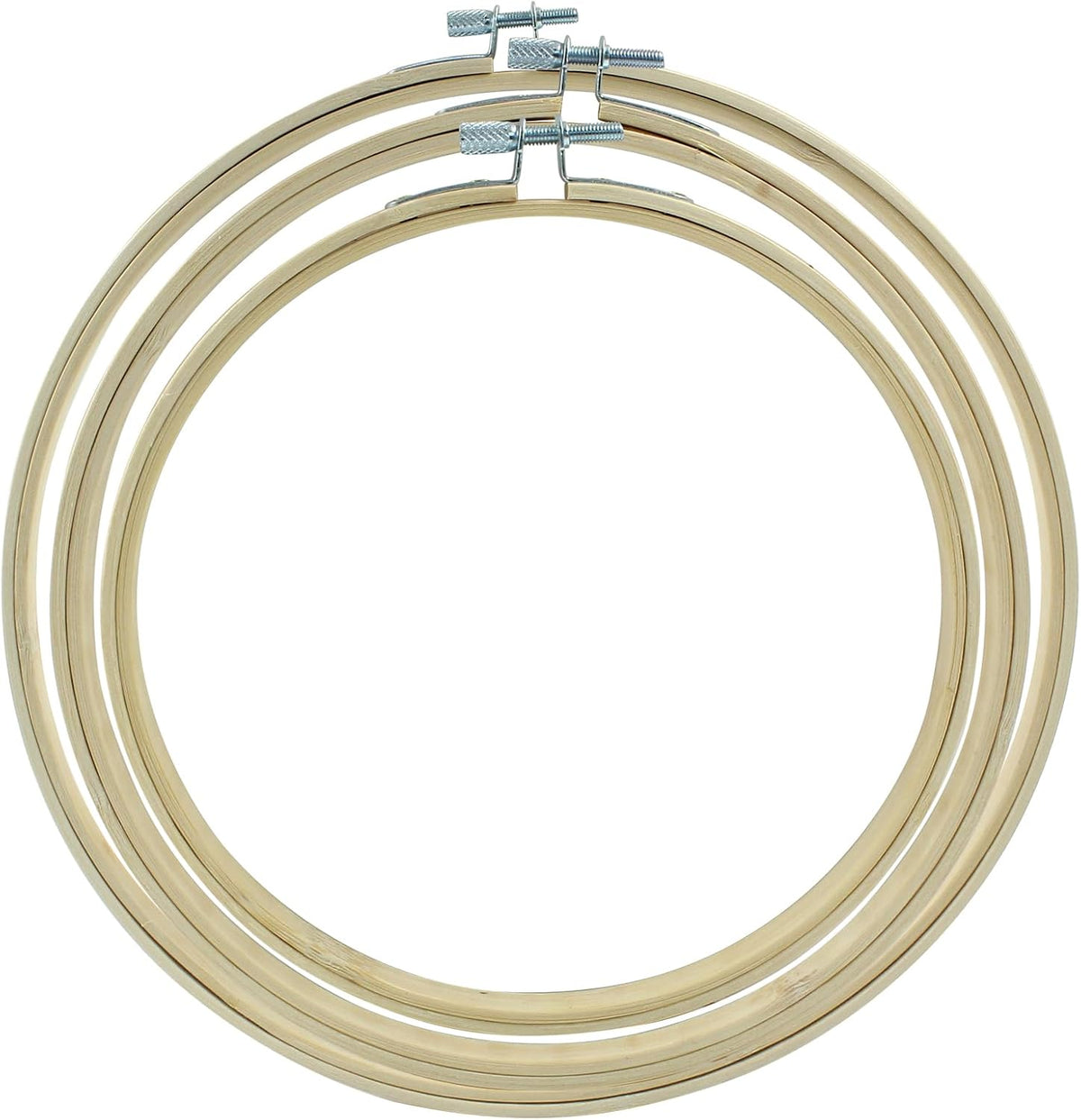 Dijedev 3PCS Embroidery Hoops 7/8/10 Inch Bamboo Circle Cross Stitch