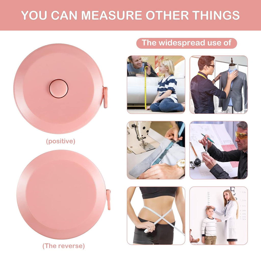 Soft Retractable Measuring Tape Double-Scale 60-Inch/150cm for Body