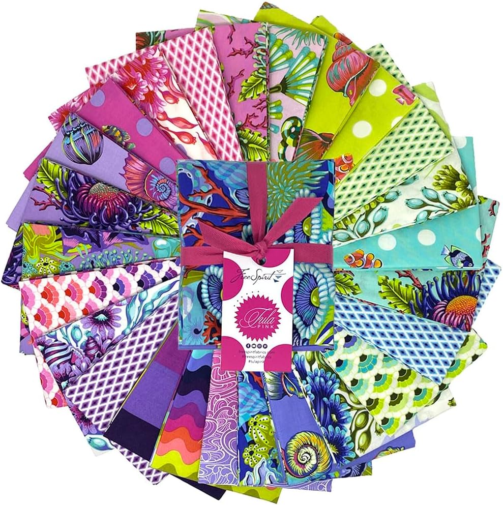 Tula Pink Floral Reef 25 Fat Quarters FreeSpirit Fabrics