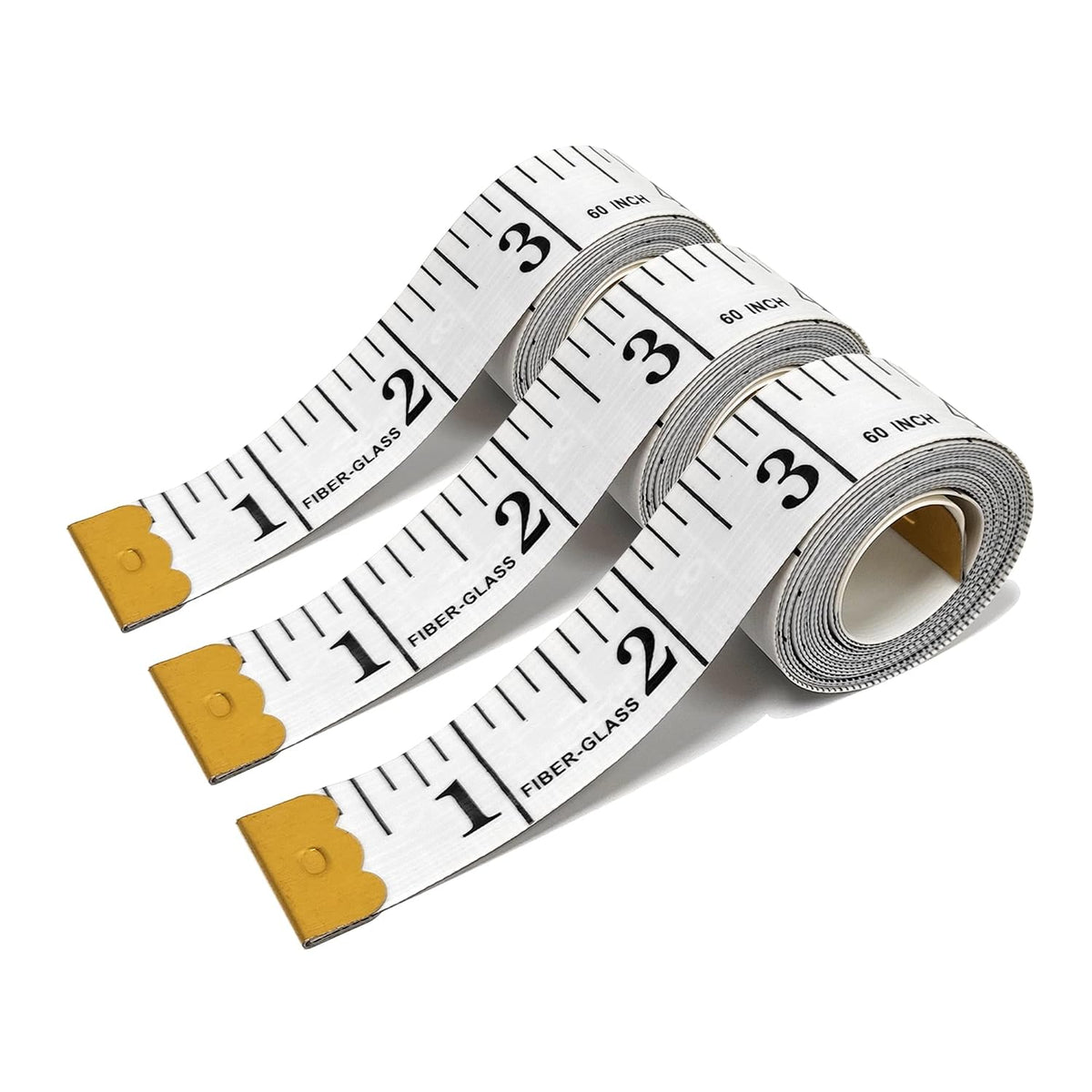 3 Pack Soft Measuring Tape for Body,Double Scale Fabric Craft Tape