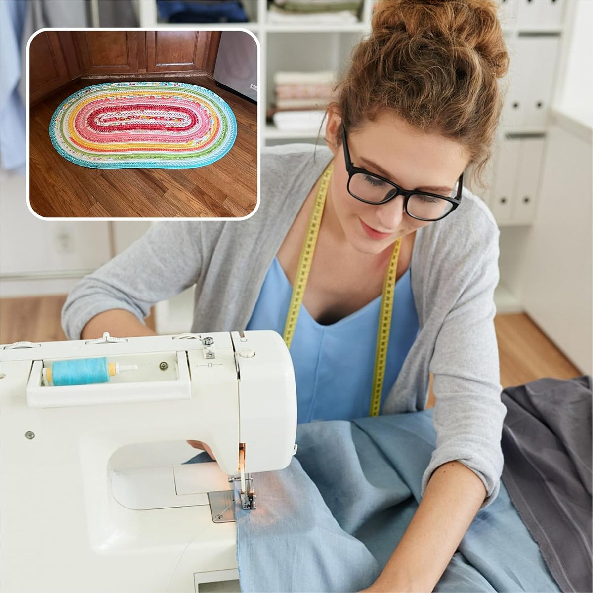 Eunika 2 Rolls Jelly Roll Batting Strip 2 1/4 Inch Total 100 Yards