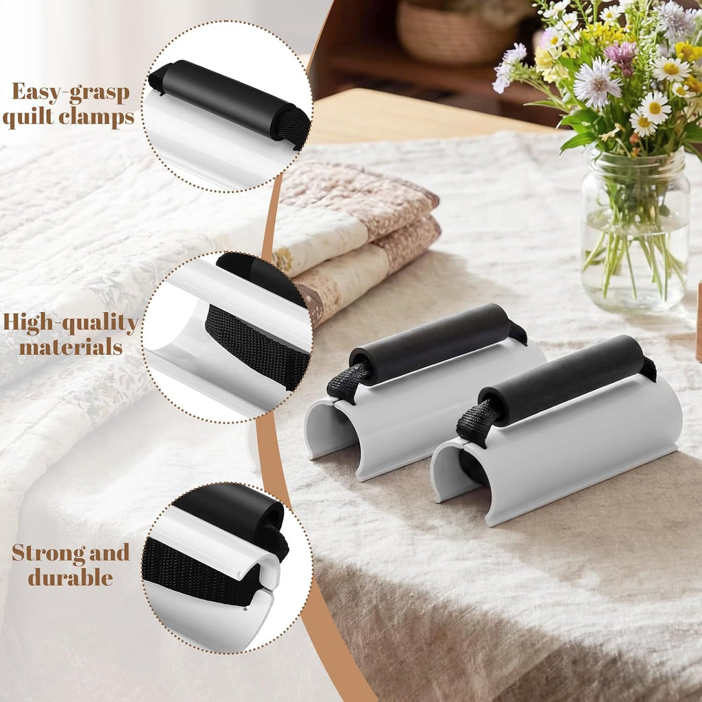 Afarnook 2 Pcs Easy-Grasp Quilt Clamps for Quilting Binding 2" x 6"