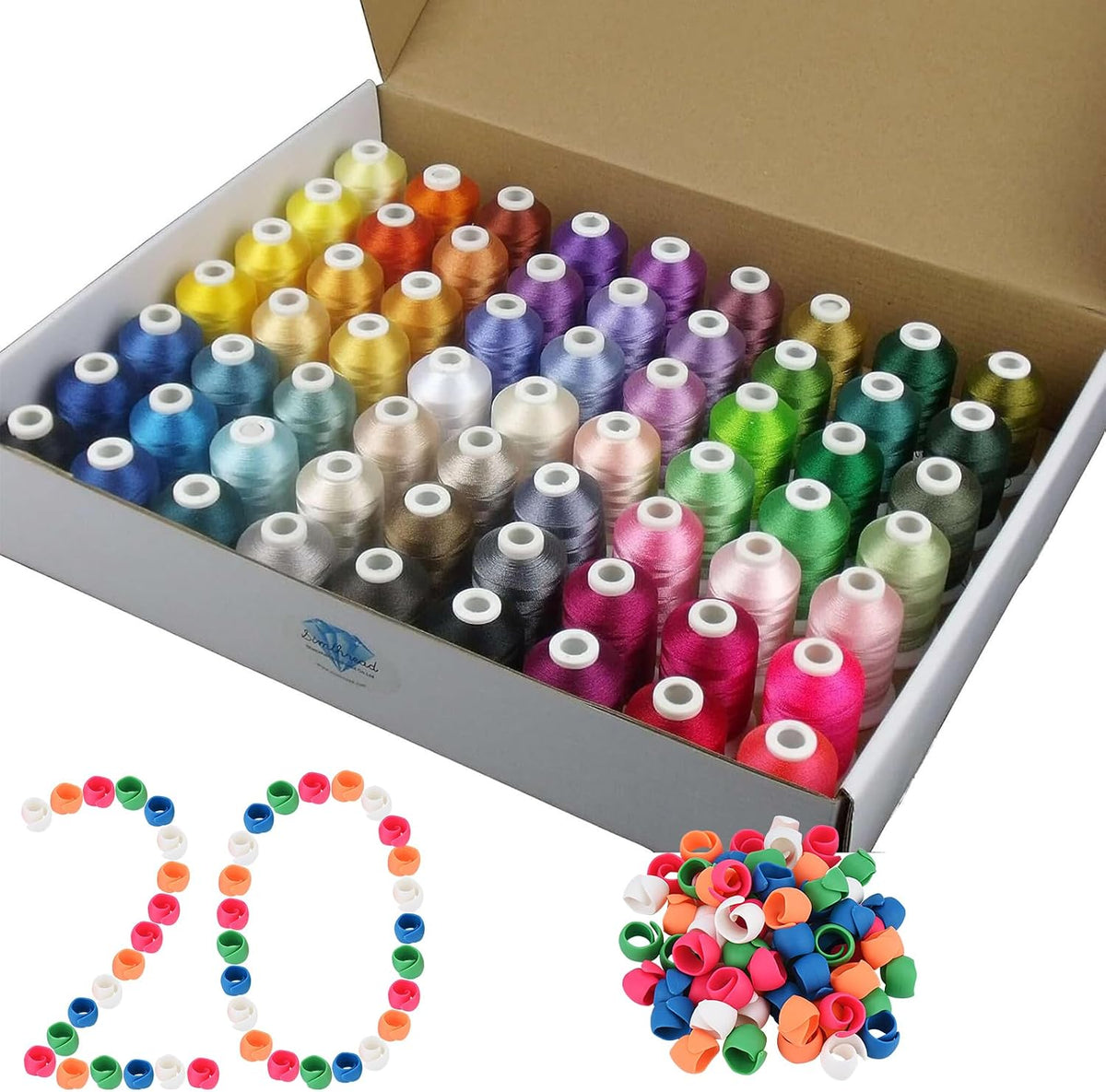Simthread Embroidery Thread Essential Pack Bundle - Brother 63 Colors