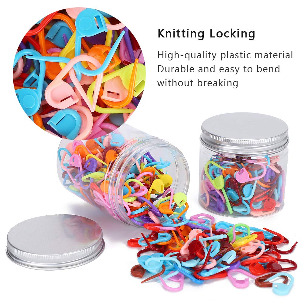Locking Stitch Markers Soft Plastic Set Secure Counter Clips for