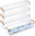 Tioncy 4 Pcs 13 x 4 x 3 in Fabric Strip Case, Gold