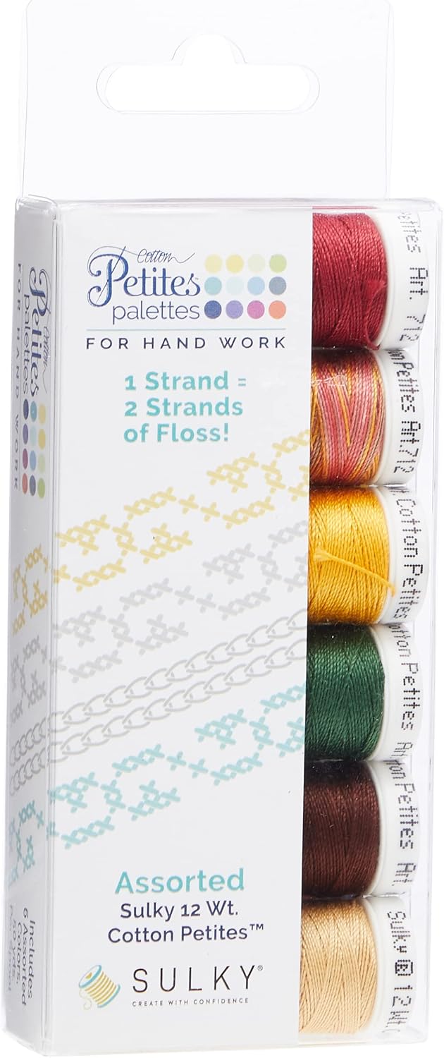 Sulky Sampler 12wt Cotton Petites, Autumn Assortment, 6-Pack