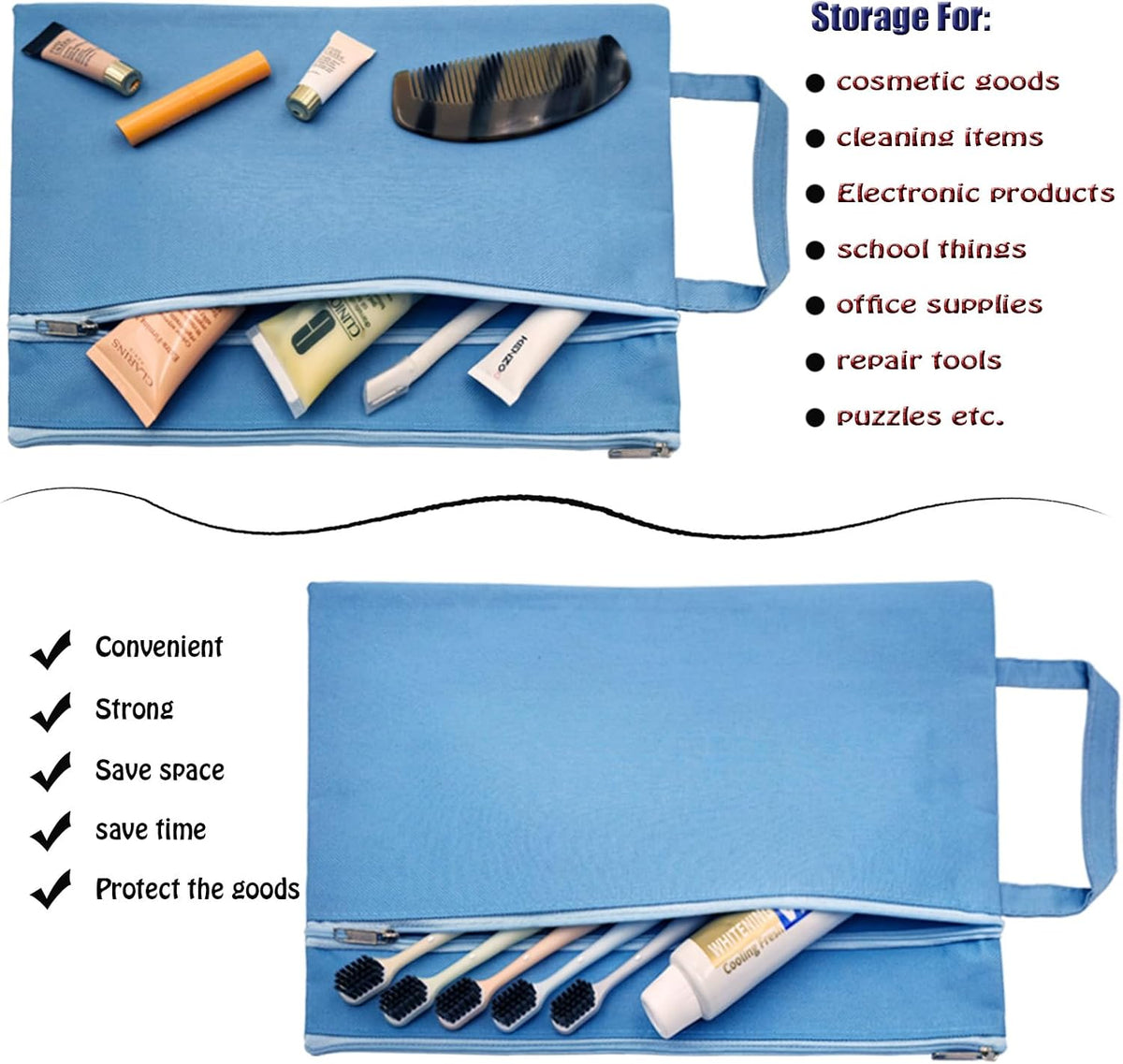 A4 Mesh Zipper Pouch, Waterproof File Bag with Handle,Foldable