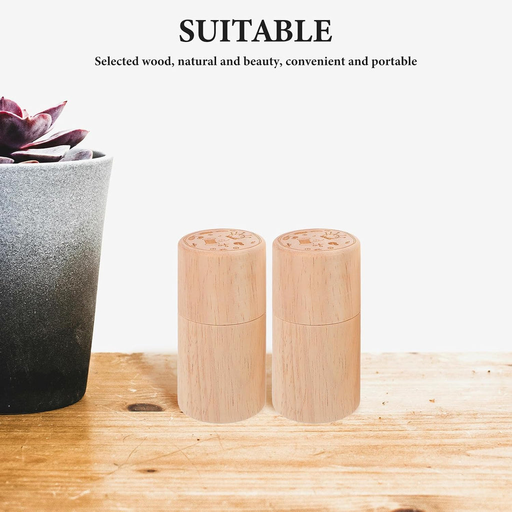 2pcs Portable Wooden Needle Case Holder for Embroidery Sewing