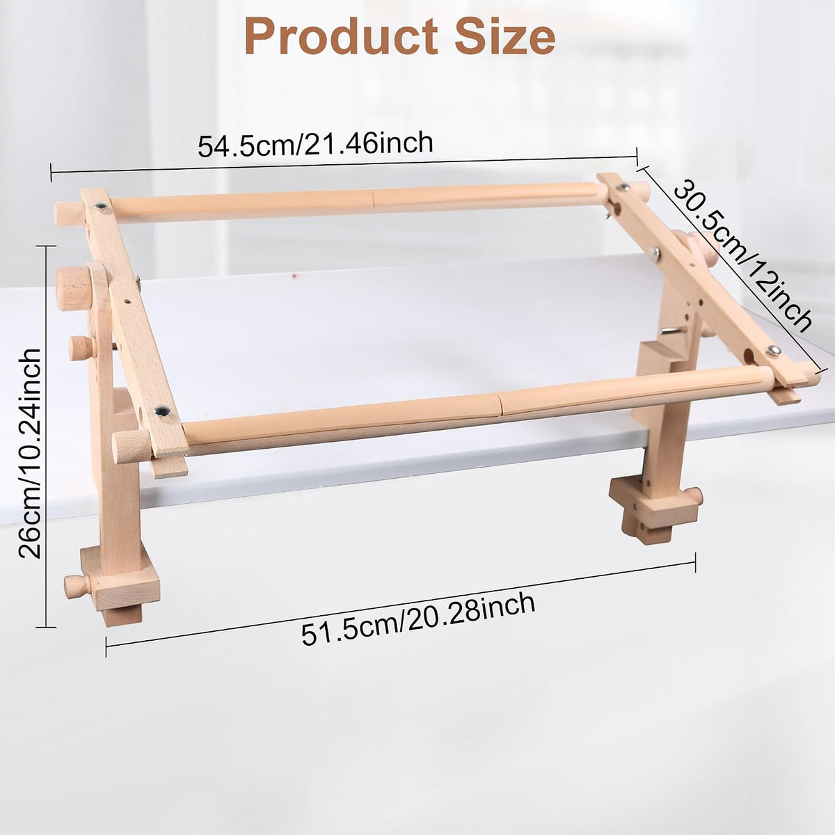 Simple Embroidery Frame and Embroidery Holder Combo Set,Beech Wood