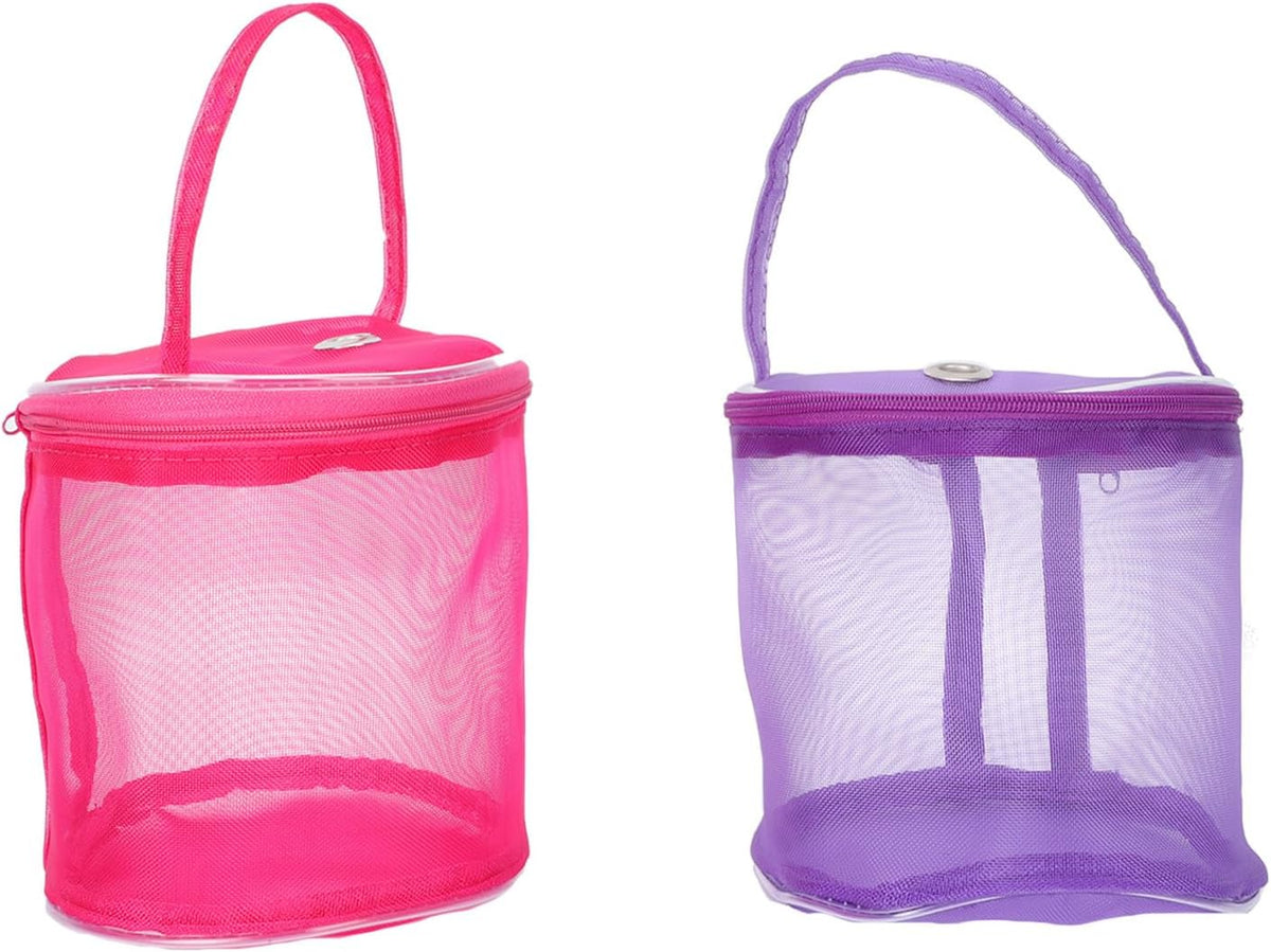 Hohopeti 4pcs Portable Mesh Yarn Storage Bag Multi-Function Woolen