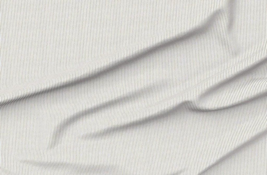Spoonflower Fabric Classic Stripe Ticking Beige on Essex Linen
