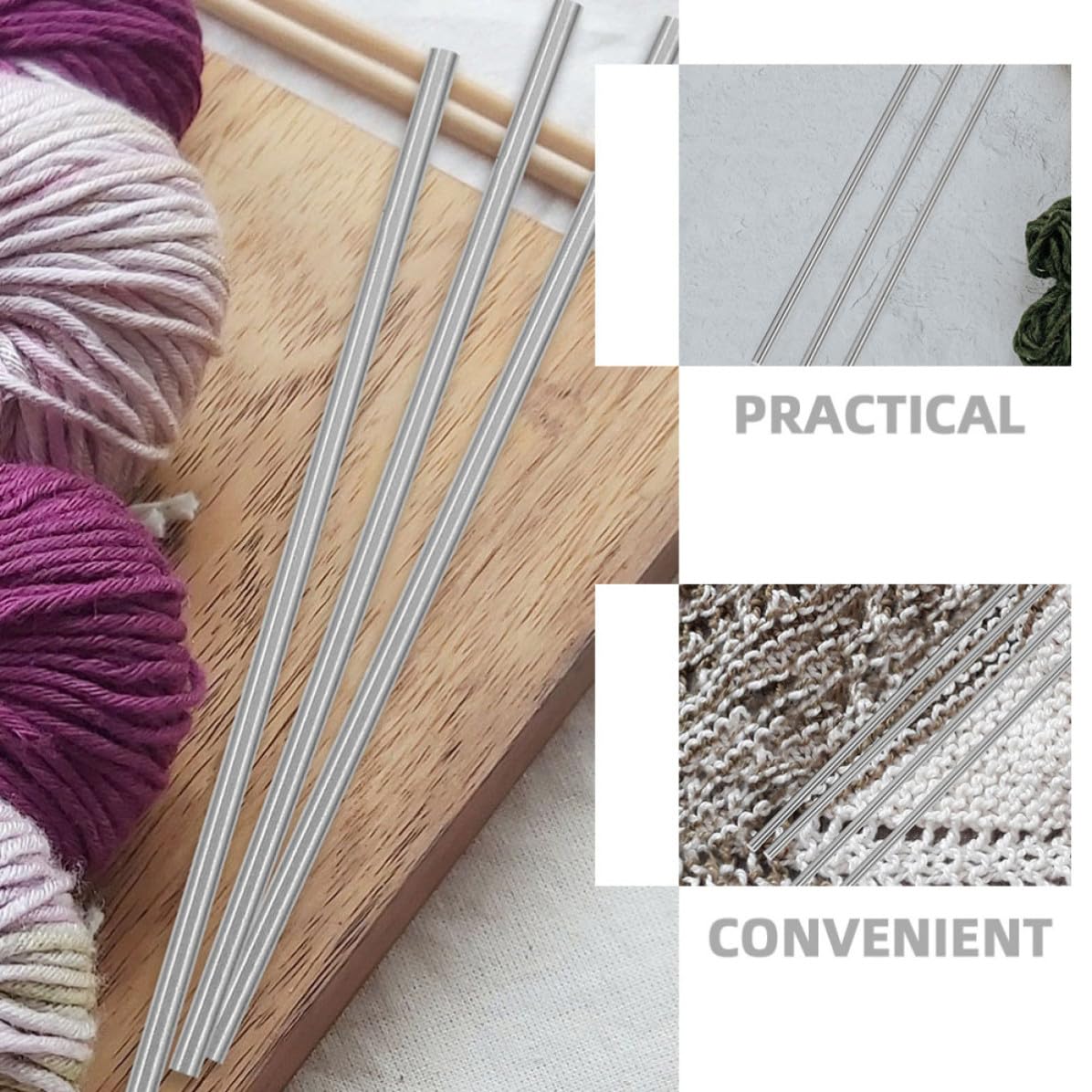 4pcs Crochet Board Pins Stainless Steel for Hole Knitting Boards