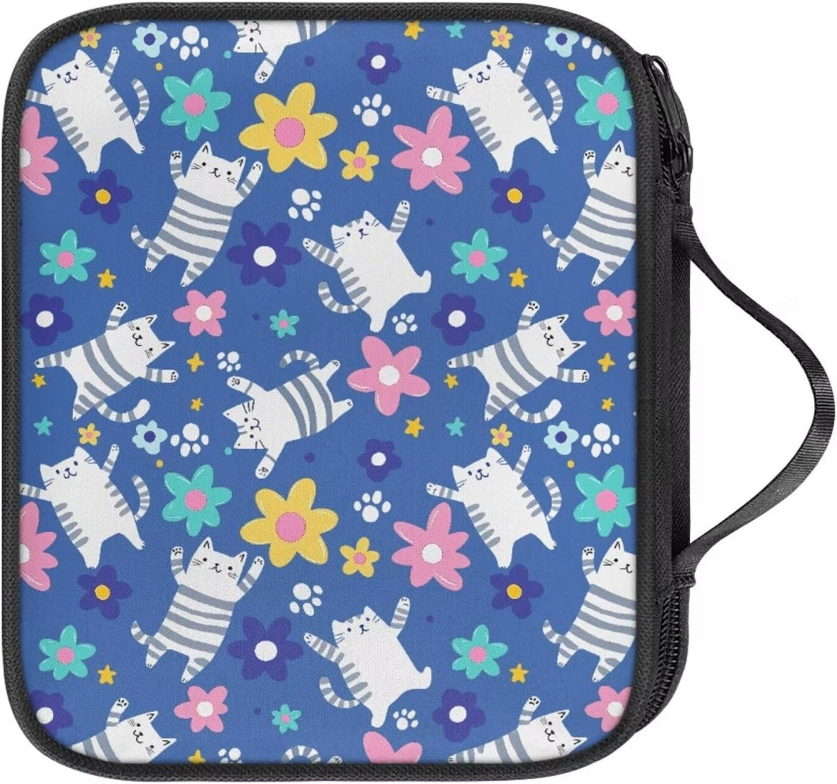 Cartoon Kitten Crochet Hook Organizer Washable and Portable Crochet