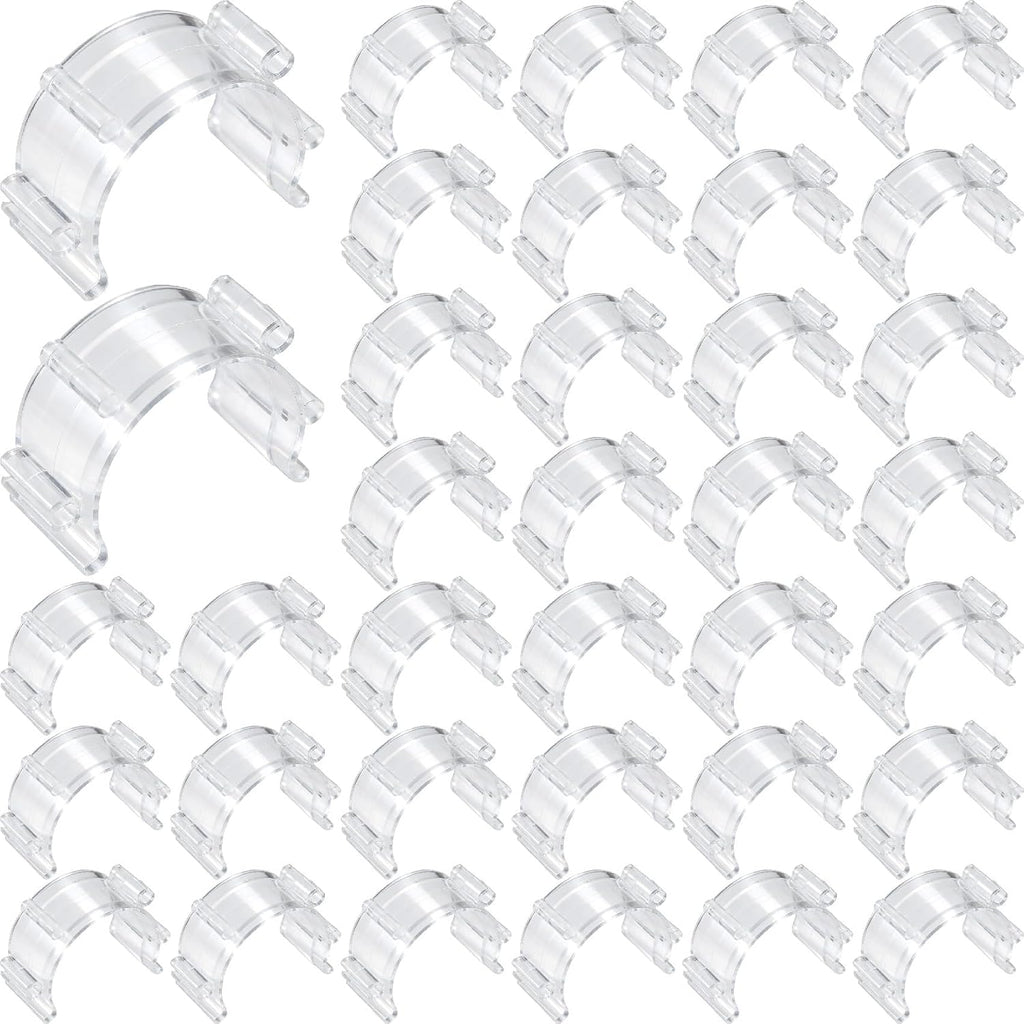 Hzopcw 100pcs Small Sewing Bobbin Clips, Clear Plastic Bobbin Holder