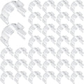Hzopcw 100pcs Small Sewing Bobbin Clips, Clear Plastic Bobbin Holder