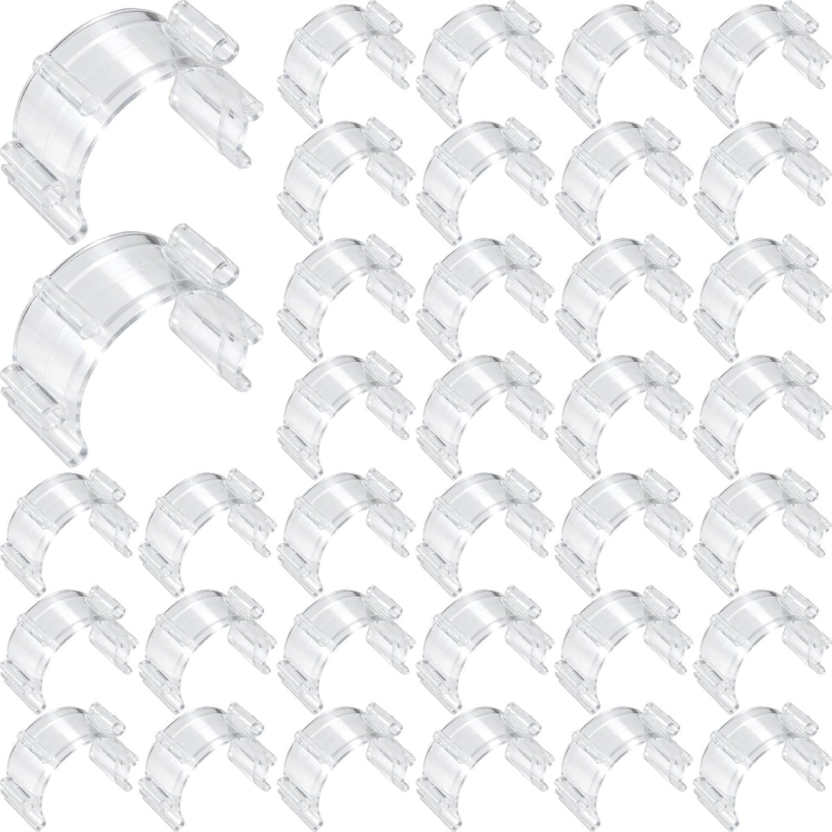 Hzopcw 100pcs Small Sewing Bobbin Clips, Clear Plastic Bobbin Holder