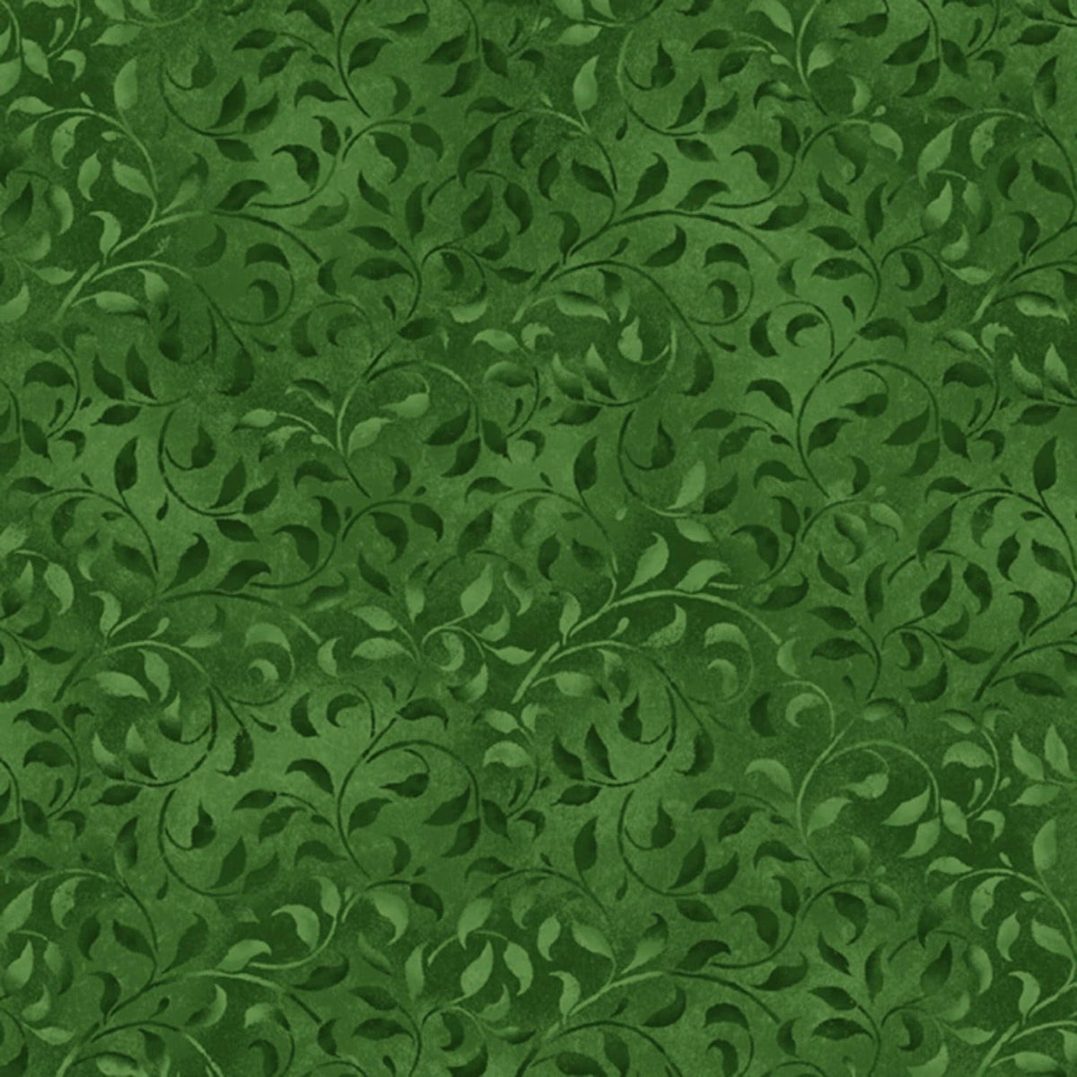 Climbing Vine, Tonal Emerald Green, Accent Fabric, Essentials Basic