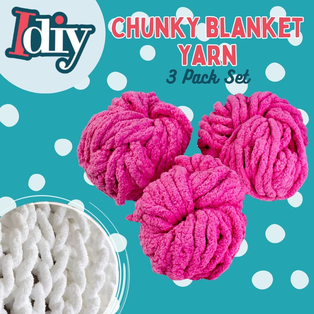 Chunky Yarn for Crocheting & Arm Knitting- Dark Green 3 Pack Jumbo