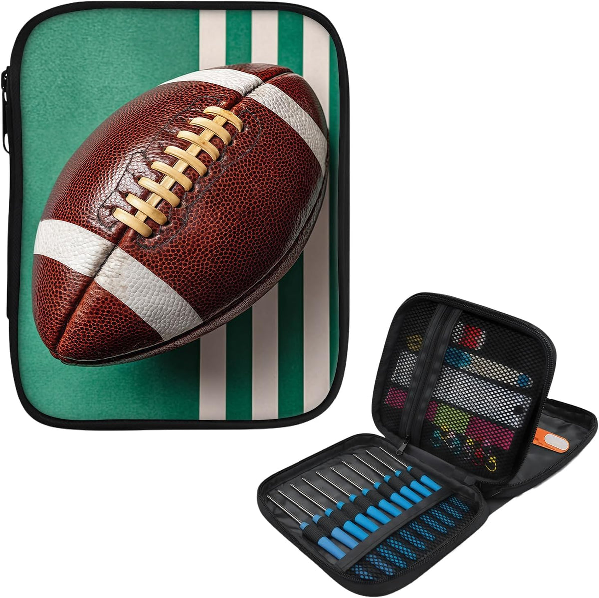 Cdkfxjy Empty Crochet Hook Case, Rugby Football