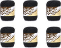 Lily Sugar'n Cream Cotton Yarn for Dishcloths Black 6-Pack