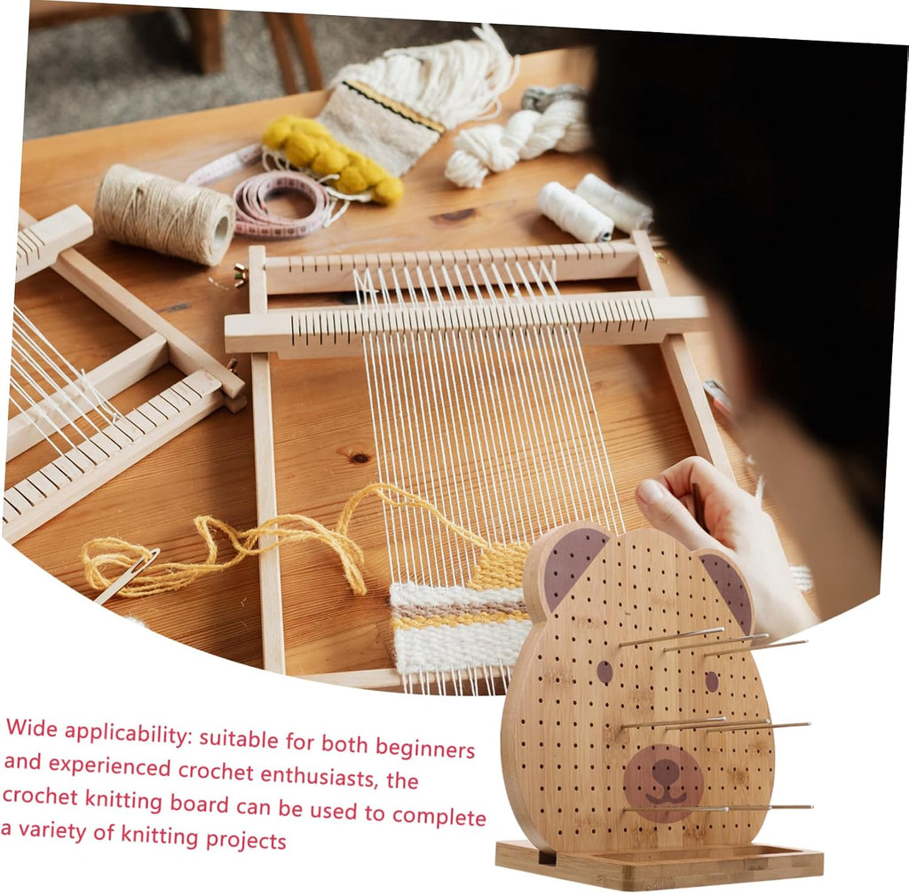 Wooden Crochet Blocking Board for Knitters, 23.4x23x13cm