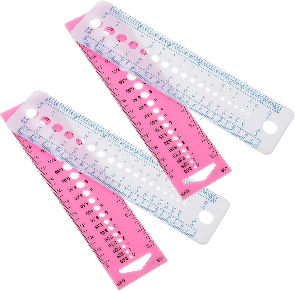 4pcs Knitting Needle Gauge Ruler for Crochet Hooks and Sweater Needles