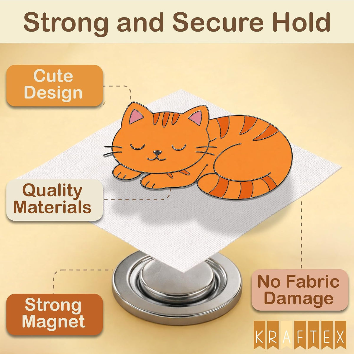 Kraftex Magnetic Needle Minder. Needleminder for Embroidery & Sewing.