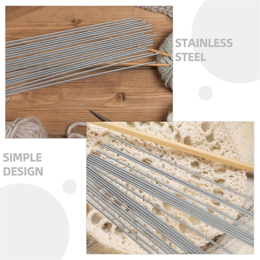 24pcs Inch Stainless Steel Pin Rod for Pegboard Crochet Blocking