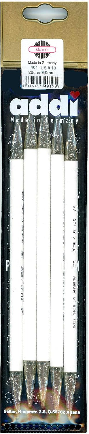addi Knitting Needle Double Pointed Plastic 8 inch (20cm) (Set of 5)