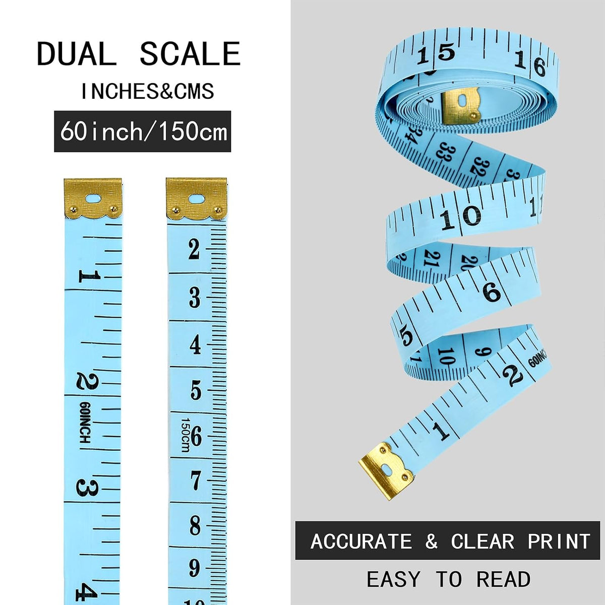 4 Pack Soft Tape Measure Body Measuring Tape, 120inch and 60inch Soft