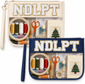 DefenXor Needlepoint Project Bag, Clear PVC PU Leather Pouch for