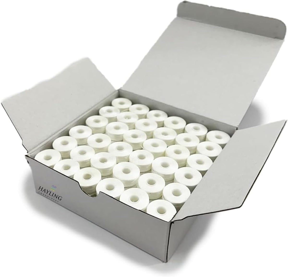 HAYLING Prewound Bobbin Thread, Sideless, 144pcs Type L Size (SA155)