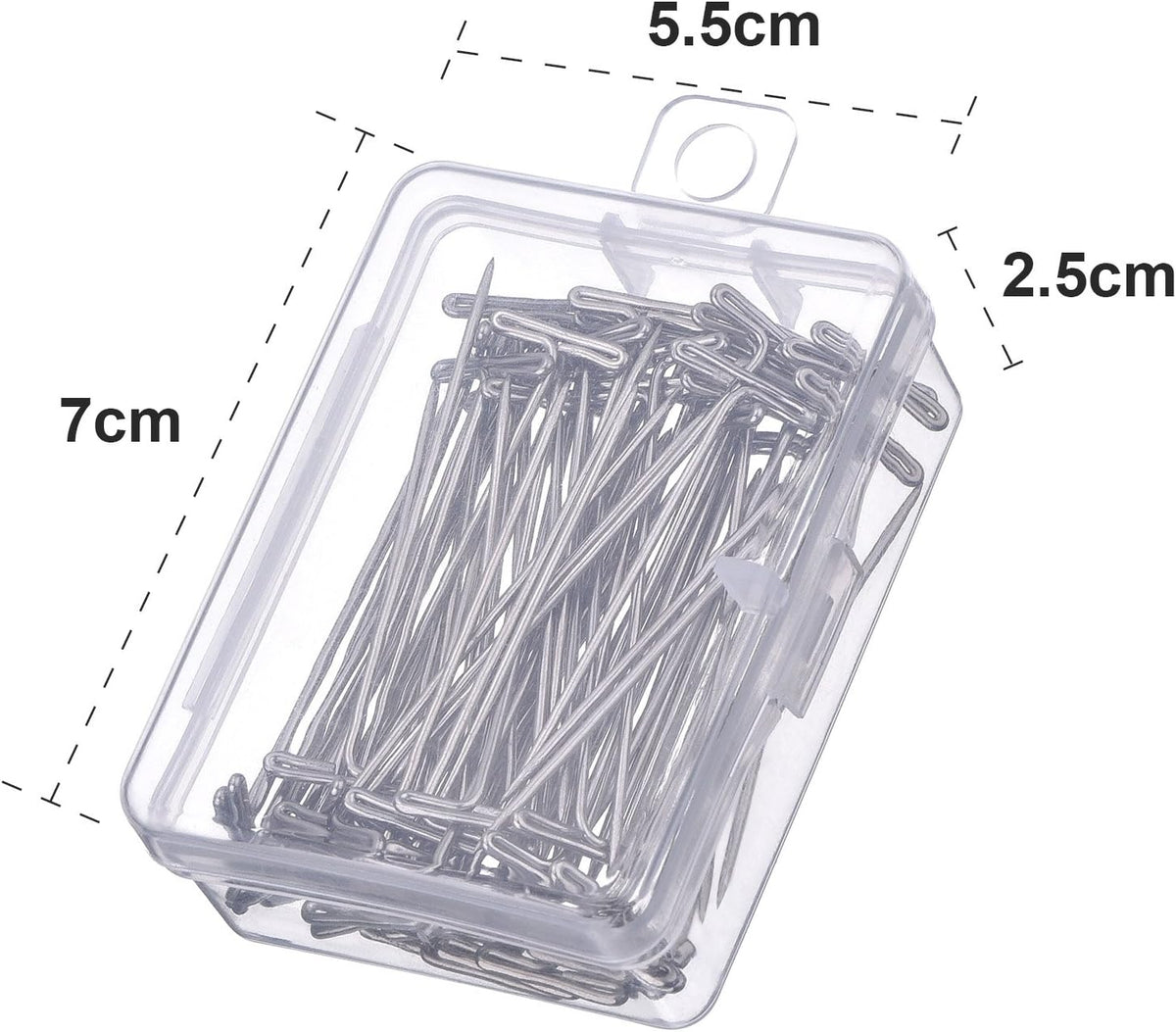 Mudder 100 Pack T-Pins for Wig 2 Inch Long Straight Sewing Pins
