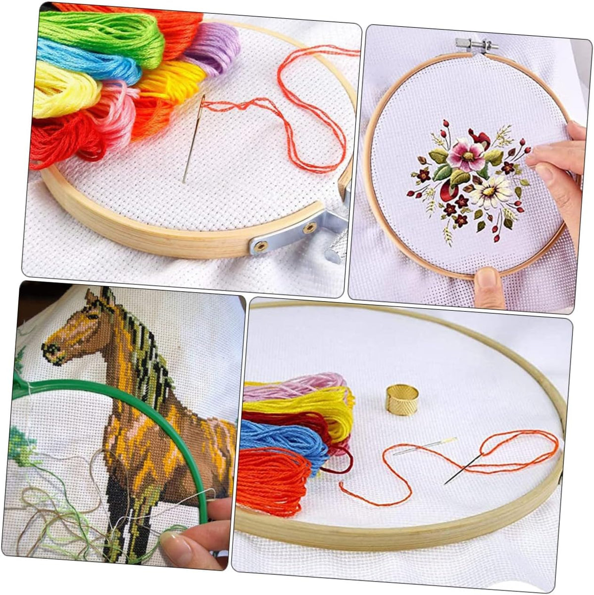DOITOOL 8Pcs 14CT Cross Stitch Fabric Gridding Cloth for DIY