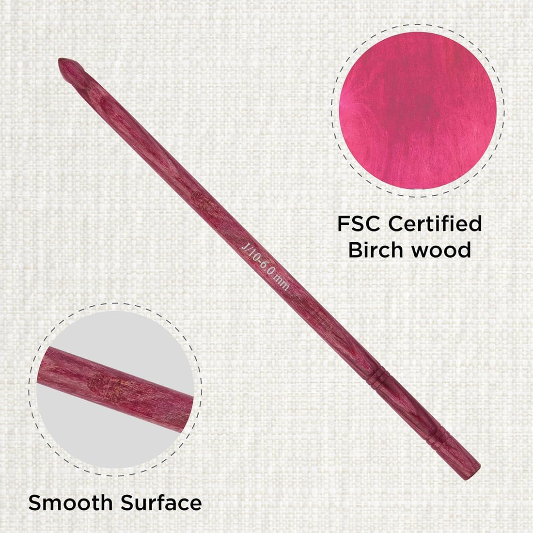 KnitPro Dreamz Single-Ended Crochet Hook | US Size J (6mm)