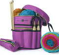 Knitting Bag (Lilac): 7 Pocket Yarn Storage, Crochet Yarn Bag