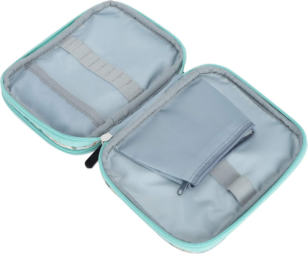 HEEPDD Crochet Hook Organizer Bag, Portable Double Zipper Storage Case