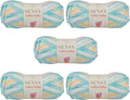 S Sensy Softee Baby-Anti-Pill Acrylic Yarn 5 Skeins Turquoise Yellow