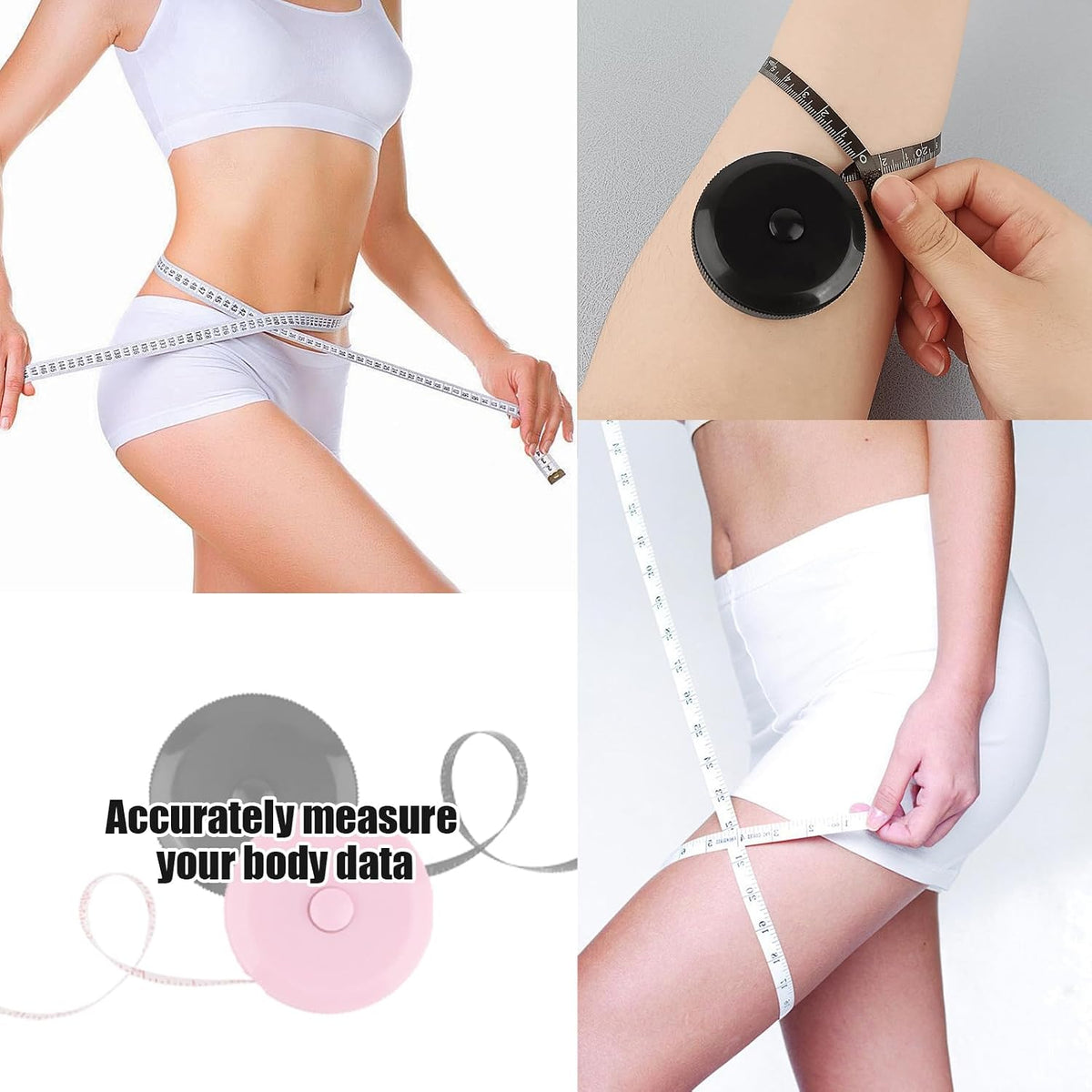 GDMINLO 4 Pack Tape Measure Retractable Measuring Tape for Body Fabric