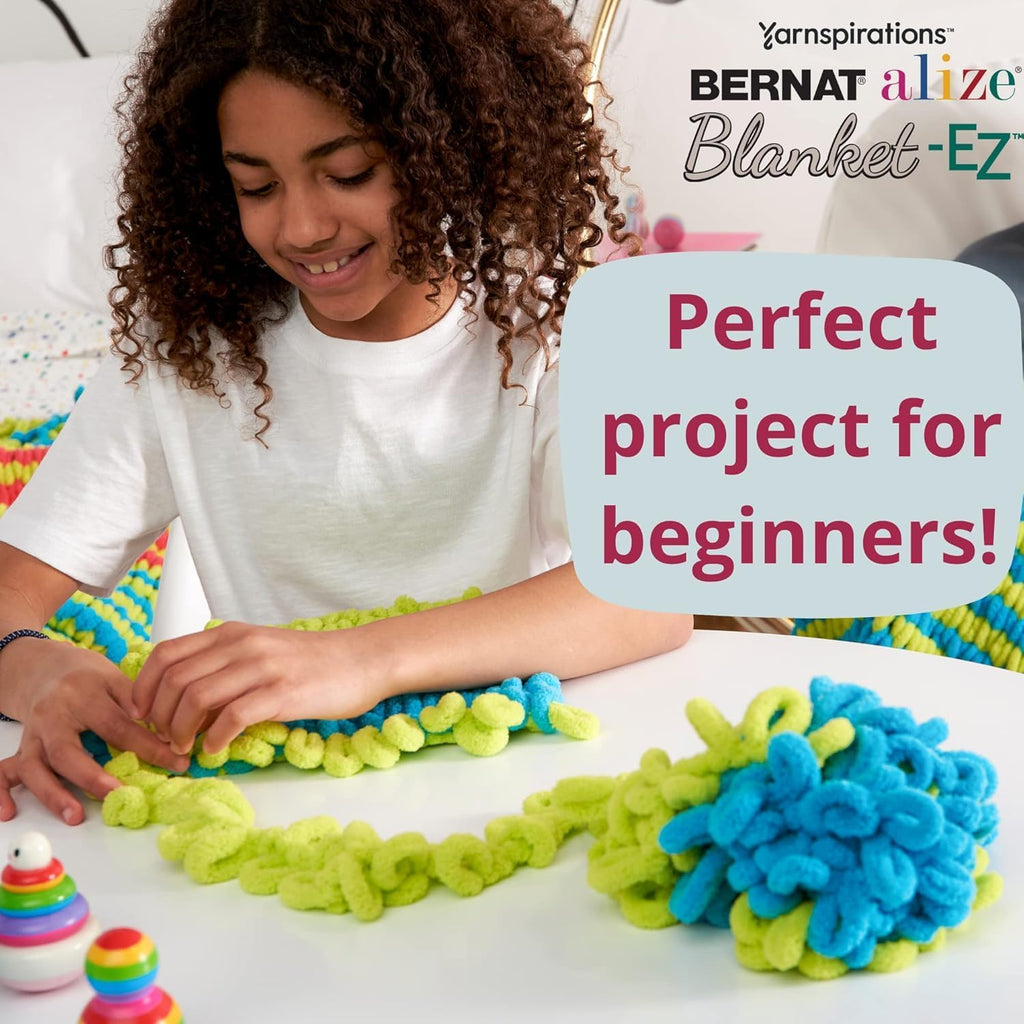 Bernat Alize Blanket-EZ Yarn, Denim Blues