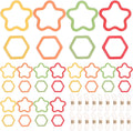 Metal Stitch Markers for Knitting Crochet, Hexagon Star Locking Clips