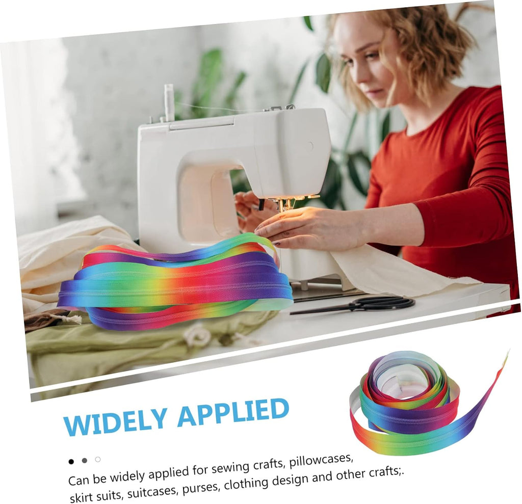 Rainbow Nylon Coil Zipper for Cushion Covers and Repair Projects