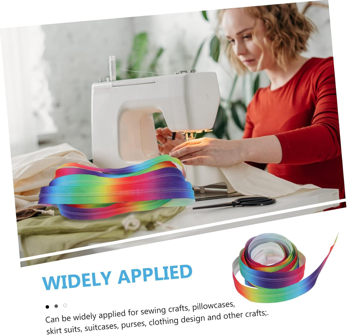Rainbow Nylon Coil Zipper for Cushion Covers and Repair Projects