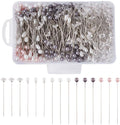 500pcs Sewing Pins 0.6mm Straight Quilting Pins in Pearlized Ball Head